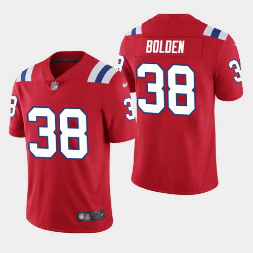 Men New England Patriots 38 Brandon Bolden Nike Red Vapor Limited NFL Jersey